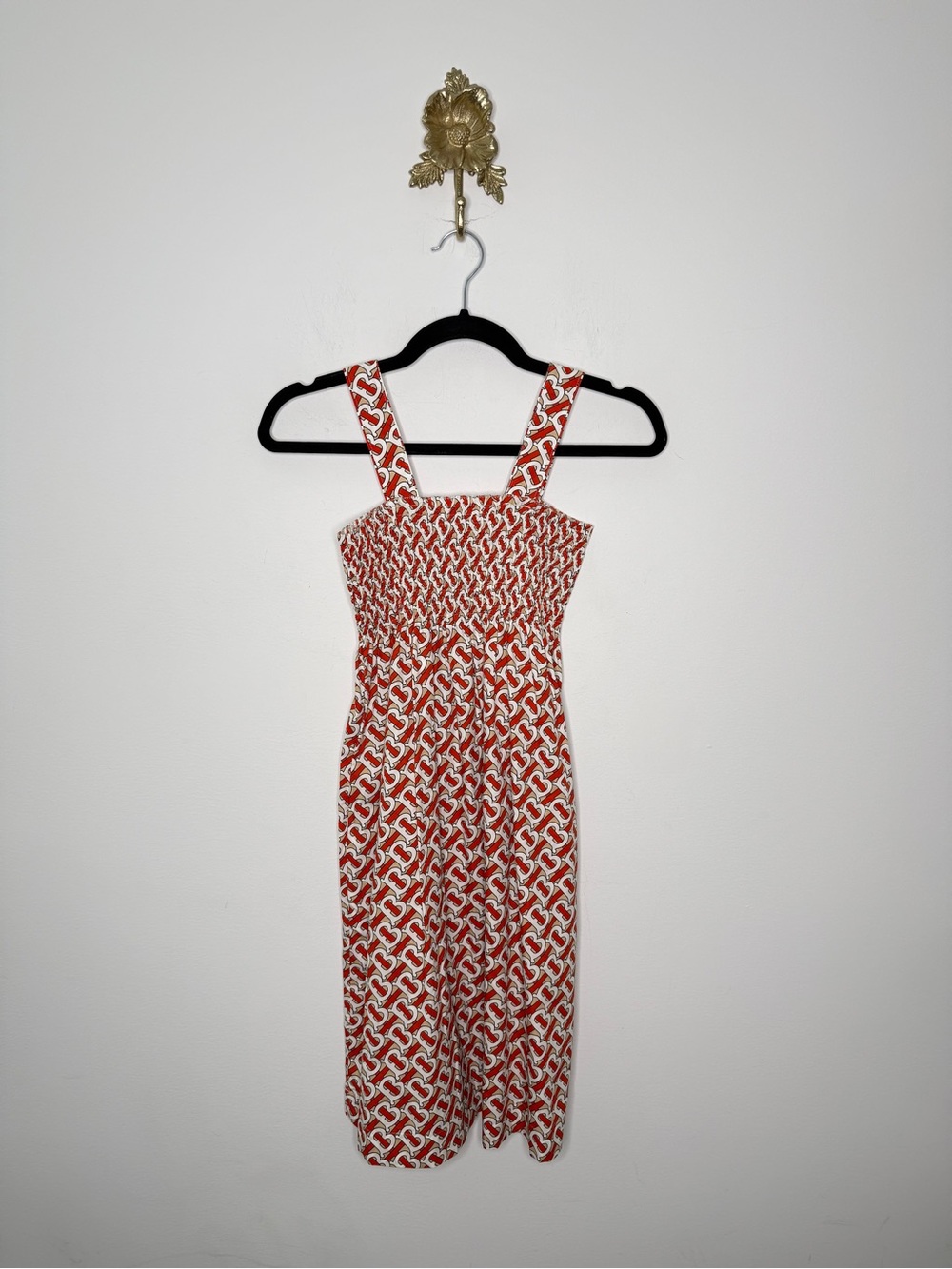 Burberry Girls' Junia Monogram Poplin Dress 10Y